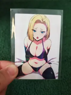 ANDROID 18 DRAGON BALL SEXY WAIFU FOIL ANIME CARD - Image 4