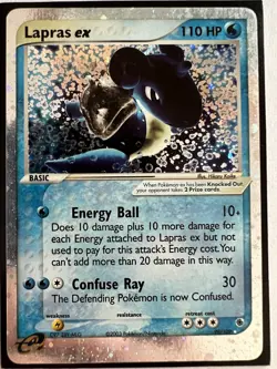 Lapras 99/109 Rare Unlimited Holo EX Pokemon Card TCG - Image 1