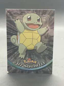 SQUIRTLE #07 - 2000 Topps Chrome Pokemon CARD - Chrome - NEAR MINT - Image 1