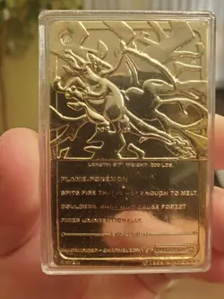 Burger King Gold Charizard Card 23K Gold -Plated with Certificate and Pokeball - Image 3