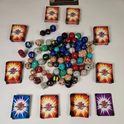 Huge Bakugan Lot of 72 Figures 140 Metal, 40 blue, 11 purple Cards - Image 3