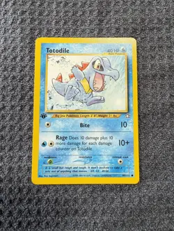 Totodile 80/111 Neo Genesis 1st Edition Pokemon Card - Near Mint - Image 1