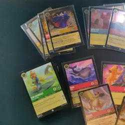Lorcana TCG Mixed Rarity Bulk Lot 140 Cards Includes Rares, Holos, Cold Foils - Image 3