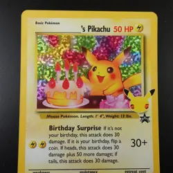 Birthday Pikachu 24 Pokemon Celebrations Collection Holo Card - Image 2