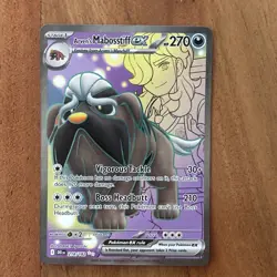 Pokemon TCG Arven's Mabosstiff EX 218/182 Destined Rivals Ultra Rare Card NM - Image 1