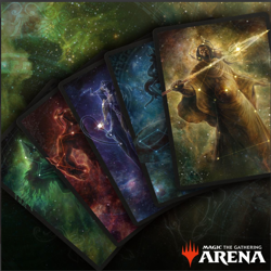 MTG Arena Secret Lair Theros Stargazing Bundle Codes All 5 Sleeves Code IN HAND - Image 1
