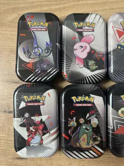 Pokemon TCG: Black Bolt & White Flare Unova Mini Tin Full Set (8 Tins) - SEALED - Image 3