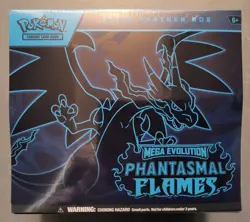 Pokemon TCG Mega Evolution Phantasmal Flames Elite Trainer Box Factory Sealed - Image 1