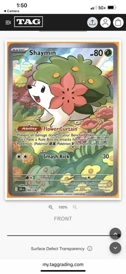 Shaymin - 185/182 Pokemon Illustration Rare Destined Rivals 185/182 TAG 10 - Image 2