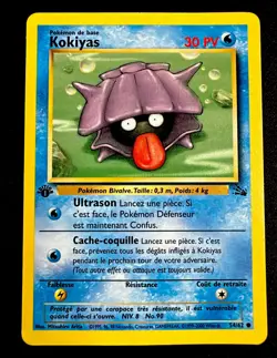 Shelter 54/62 LP Pokemon TCG Fossil French Kokiyas - 1st Edition WOTC Light Play - Image 1