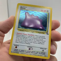 Pokemon Ditto 3/62 WotC Fossil Unlimited Holo Rare MP - Image 2