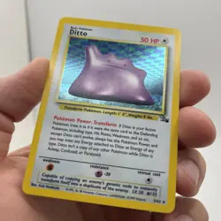 Pokemon Ditto 3/62 WotC Fossil Unlimited Holo Rare MP - Image 3