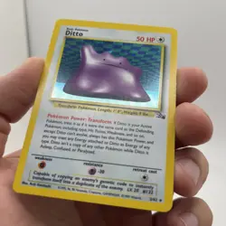 Pokemon Ditto 3/62 WotC Fossil Unlimited Holo Rare MP - Image 4