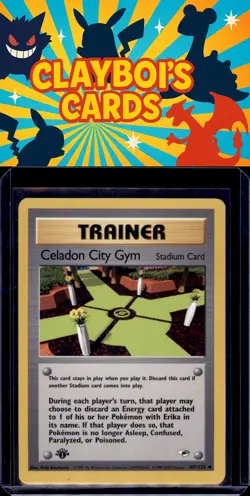Celadon City Gym Gym Heroes Pokemon 107/132 First Edition Uncommon NM - Image 1