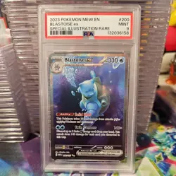 2023 Pokemon 151 MEW-EN Blastoise ex #200 PSA 9 - Image 1