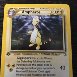 Pokemon TCG Neo Genesis Ampharos 1/111 1st Edition Holo - Image 2