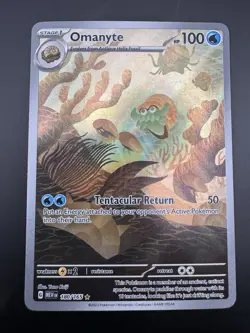 Omanyte Illustration Rare 180/165 Pokemon Scarlet & Violet 151 Near Mint - Image 3