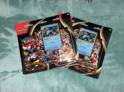 Mega Evolution 3 Pack Blister Gold Duck Promo Pokemon TCG Sealed New English - Image 1