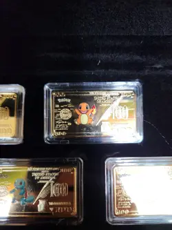 Pokemon 7 Pieces Gold Dollar 1oz Bullion Bar Set (Gold Plated) with Case - Image 4
