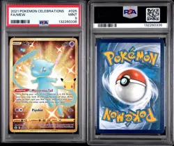 Pokemon TCG Mew 025/025 Gold Celebrations 25th Anniversary PSA 9 - Image 1