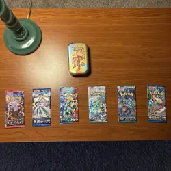Pokemon 151 Tin (English) and 6 Japanese Booster Packs All Different New Sealed - Image 1