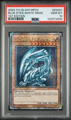 YUGIOH PSA 10 Blue-Eyes White Dragon MP24-EN001 QCR 1st Edition *3091 SDK Art - Image 1