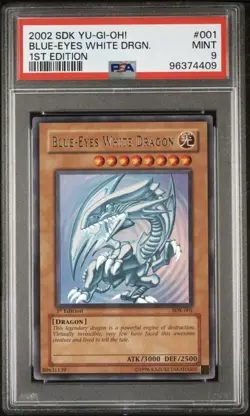 Yu-Gi-Oh! Blue-Eyes White Dragon Starter Deck Kaiba 1st Edition SDK-001 PSA 9 - Image 1