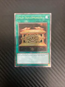 Yugioh Gold Sarcophagus RA02-EN052 Quarter Century Secret 1st Ed NM - Image 1