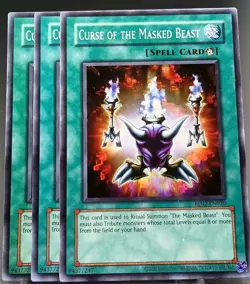 3x CURSE OF THE MASKED BEAST RP02-EN030 Common Unlimited Yugioh - Image 1