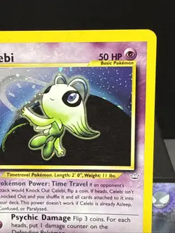 Pokemon Card Celebi 3/64 Holo Rare Neo Revelation Set WOTC Played - Image 2
