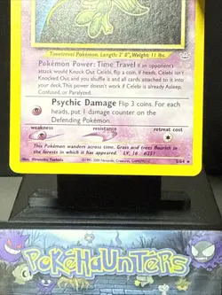 Pokemon Card Celebi 3/64 Holo Rare Neo Revelation Set WOTC Played - Image 4