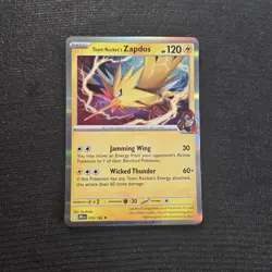 Pokemon TCG Destined Rivals Team Rocket's Zapdos Holo Rare Card 70/182 - Image 1