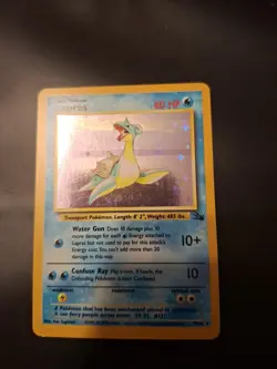 Pokemon TCG Lapras Fossil Holo Card 10/62 - Image 1