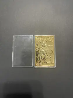 Pokemon MewTew 24k Gold Plated Trading Card Rare Vintage 1999 - Image 1