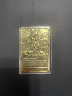 Pokemon MewTew 24k Gold Plated Trading Card Rare Vintage 1999 - Image 2