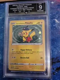 SPECIAL DELIVERY PIKACHU SWSH074 - GET GRADED MINT 9 GRADED RARE POKEMON CARD - Image 2