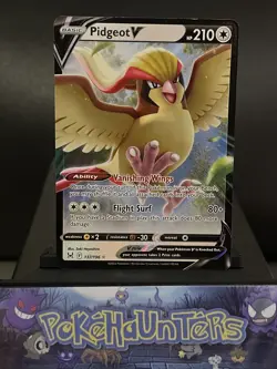 Pokemon Card Pidgeot V 137/196 Lost Origin ULTRA RARE HOLO NM - Image 1