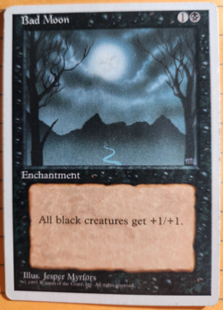 MTG - Bad Moon (1) - 4th Edition - Moderate play - Image 1