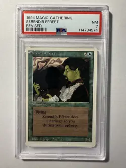 Serendib Efreet Magic the Gathering Revised PSA NM 7 - Image 1