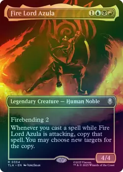 Fire Lord Azula - FOIL BORDERLESS #334 - Avatar MTG Magic the Gathering - Image 1