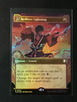 Redirect Lightning FOIL Showcase 343 Avatar TLA MTG Rare Unplayed Mint Instant - Image 1