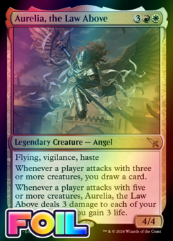 x1 Aurelia, the Law Above MKM MTG 188 FOIL RARE M/NM 1x - Image 1