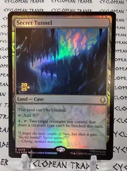 Prerelease FOIL SECRET TUNNEL mtg NM The Last Airbender Rare - Image 1
