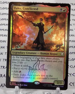Prerelease FOIL ZUKO, CONFLICTED mtg NM The Last Airbender Rare - Image 1