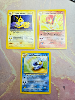Light Eeveelutions Neo Destiny - Jolteon Vaporeon Flareon - Pokemon cards - Image 2