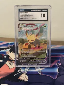 Leafeon Evolving Skies 205/203 CGC 10 Secret Rare Graded Pokemon Card - Image 1