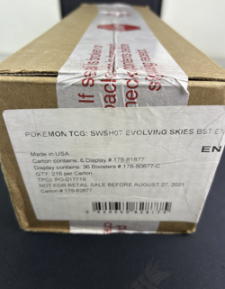 Pokemon TCG Evolving Skies Sealed Booster Box Case (Sealed - 1st Print Run) - Image 1