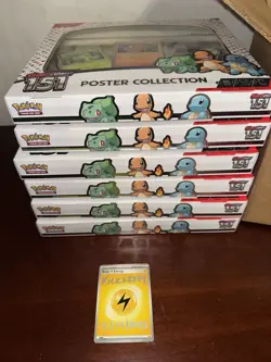 Pokemon TCG 151 Poster Collection Case 6 Boxes (New Factory Sealed) - Image 5