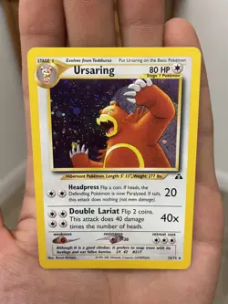Pokemon Ursaring 15/75 WotC Neo Discovery Unlmited Holo Rare Vintage - Image 1