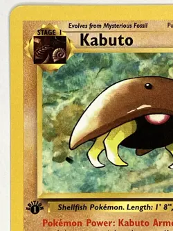 Kabuto NM 50/62 1st Edition Fossil Pokemon TCG Regular - Image 3
